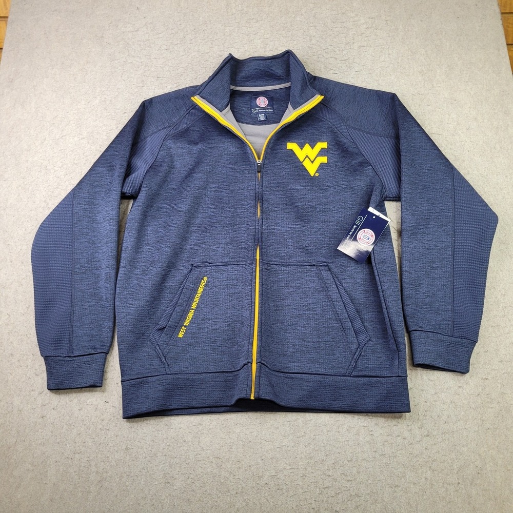 University of West Virginia‎ G-III Full Zip Jacket Mens XL Blue Performance NEW